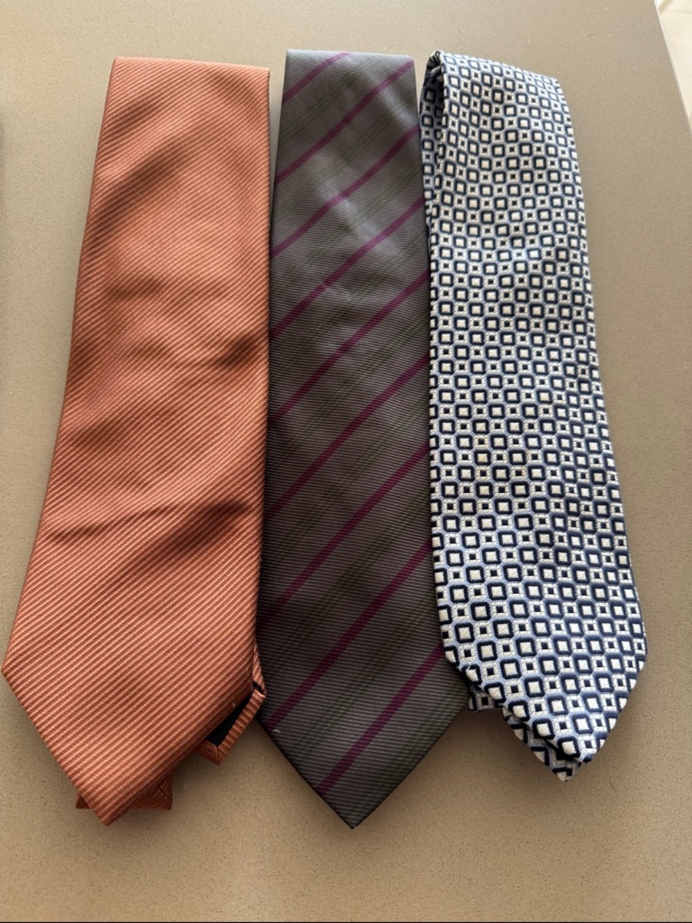 Men's Solid Rust Orange Necktie — Classic Office Tie